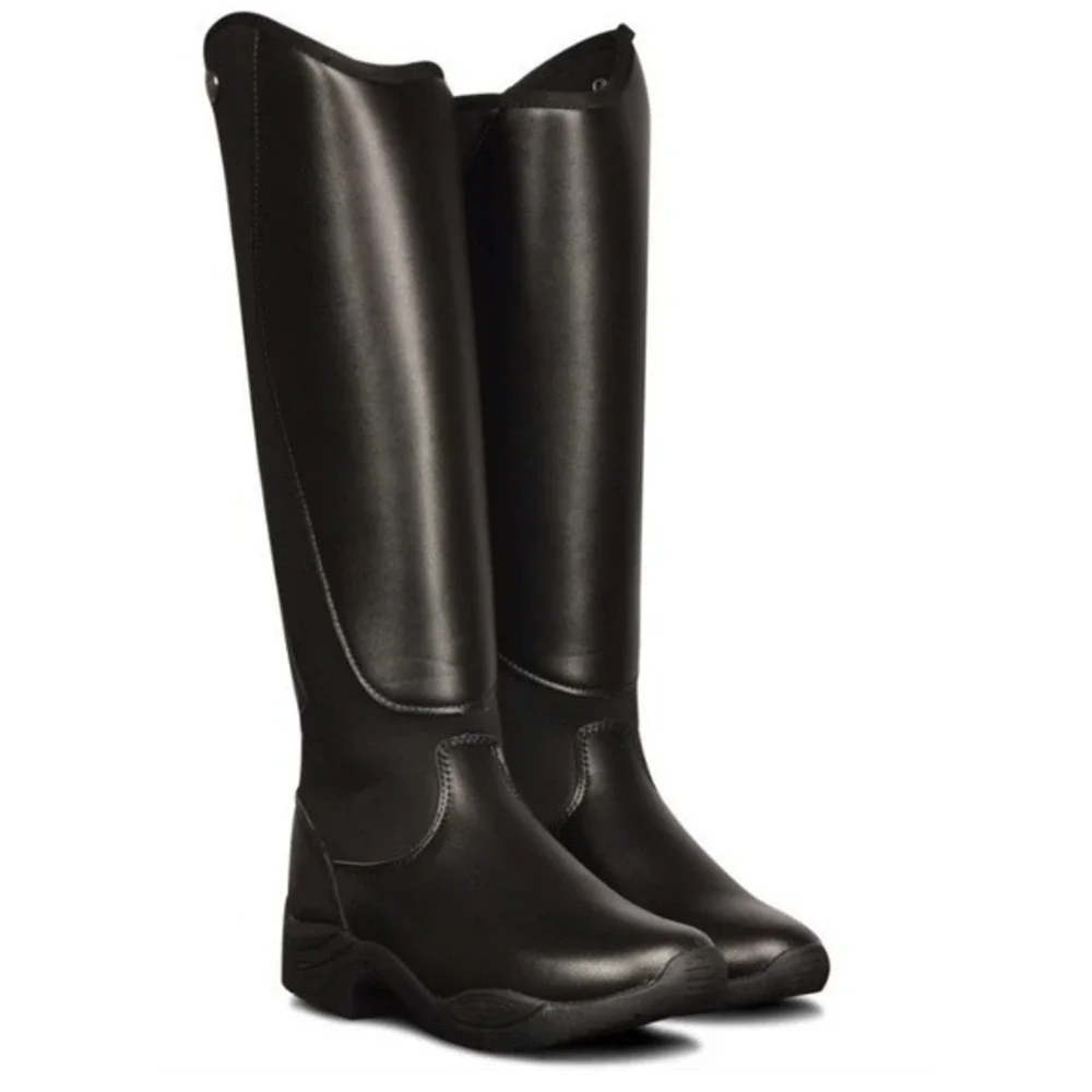 Ovation Tall Black Riding Boots‎ Women's  US 6 Euro 37 All Season Zipper Horse